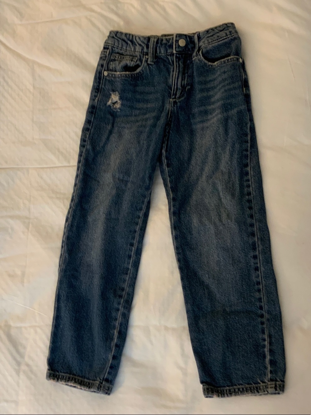 Joe's Jeans Kids Dark Blue Distressed Straight Leg Jeans